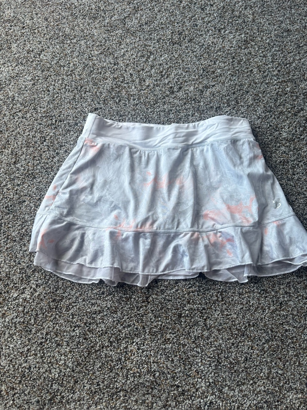 Sofibella Floral Tennis Skort White Pink Ruffle Athletic Skirt